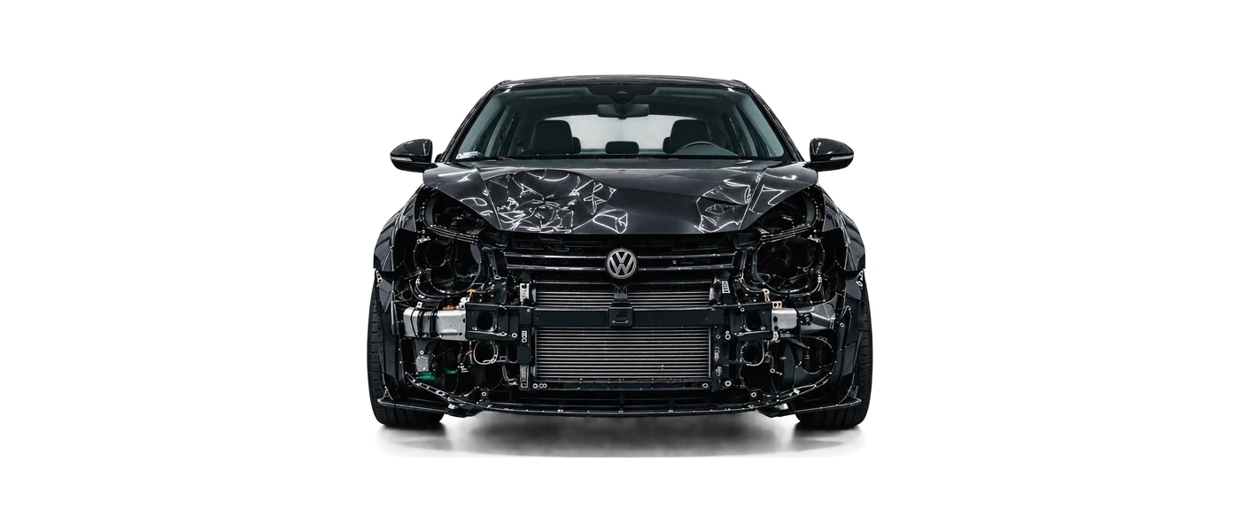 Unfallfahrzeug frontal